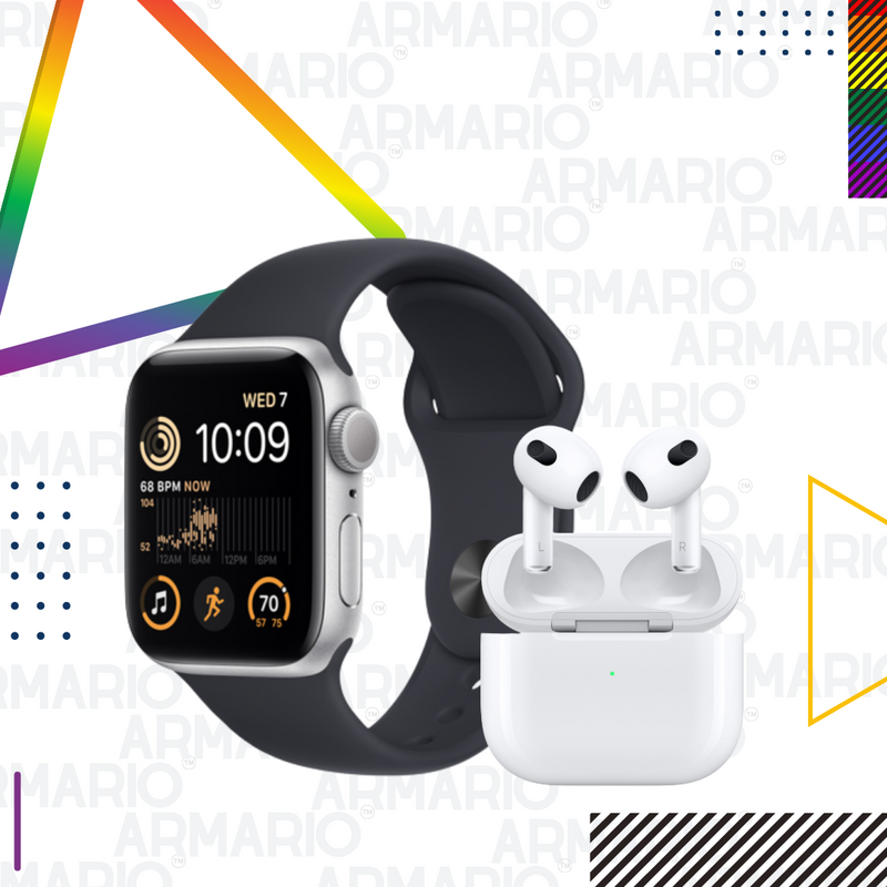 Combo Auriculares Sound Pods 3 e Smartwatch 8 Ultra, som de alta qualidade e tecnologia avançada.