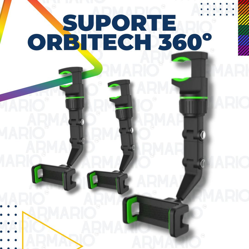 Suporte Veicular Orbitech 360° Pró - Ultra Resistente e Compatível com Todos os Modelos de Carro e Celular