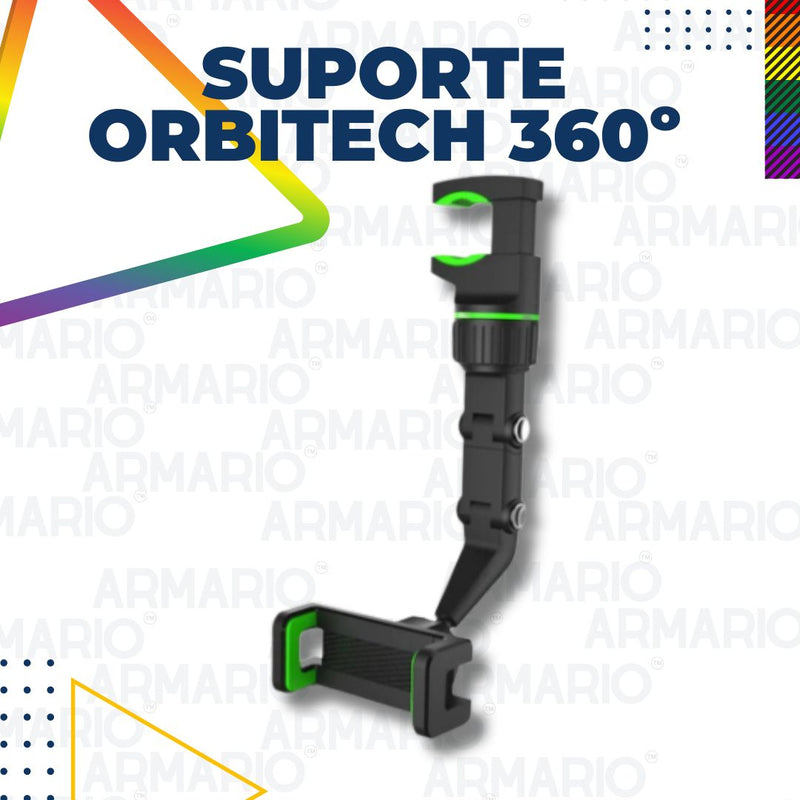 Suporte Veicular Orbitech 360° Pró - Ultra Resistente e Compatível com Todos os Modelos de Carro e Celular