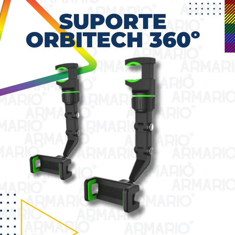 Suporte Veicular Orbitech 360° Pró - Ultra Resistente e Compatível com Todos os Modelos de Carro e Celular