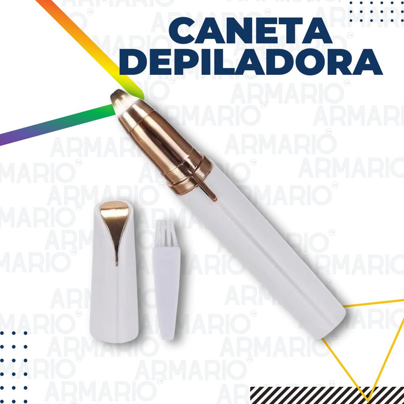 Caneta Depiladora de Sobrancelha Face Depyl, portátil e precisa, ideal para remoção indolor de pelos faciais e retoques rápidos