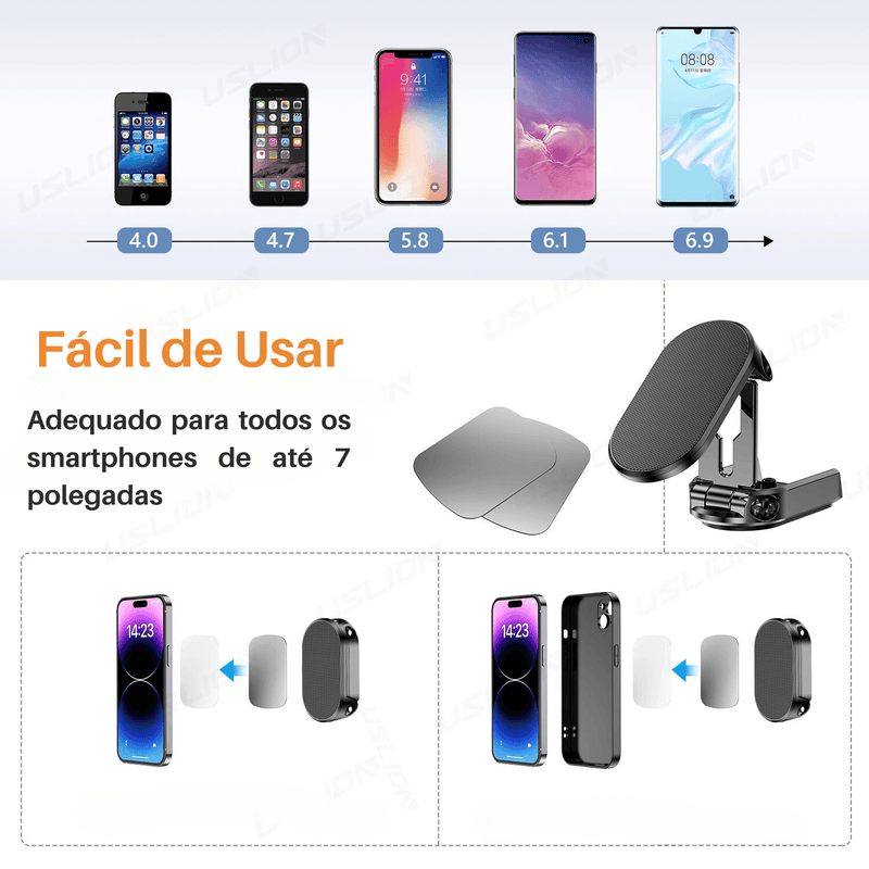 Suporte Magnético Veicular para Celular 360° - Praticidade e Segurança no Carro